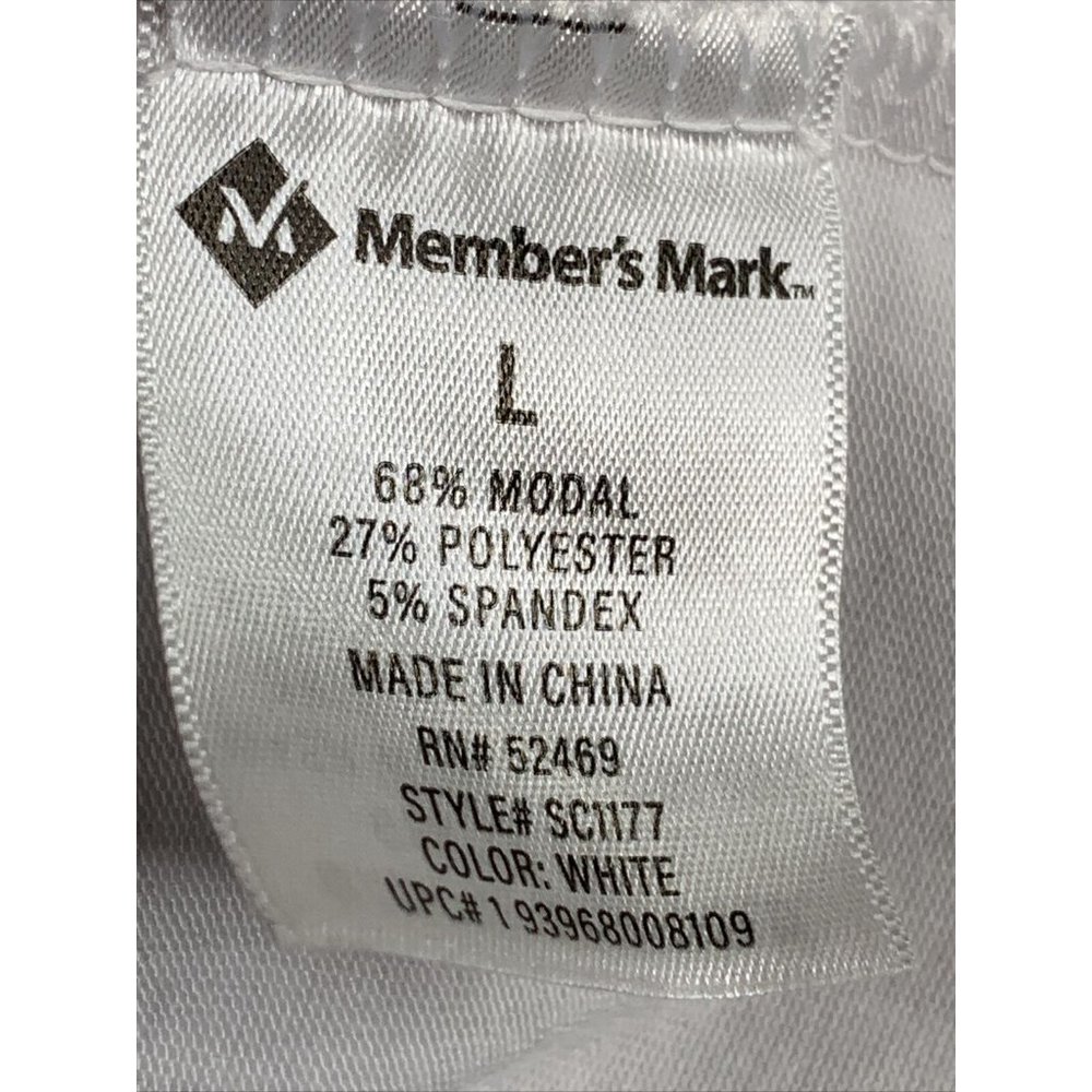 Members Mark Favorite Cross Front Tee, Women's L White Tee Shirt Soft, Lot of 2 - Picture 10 of 11